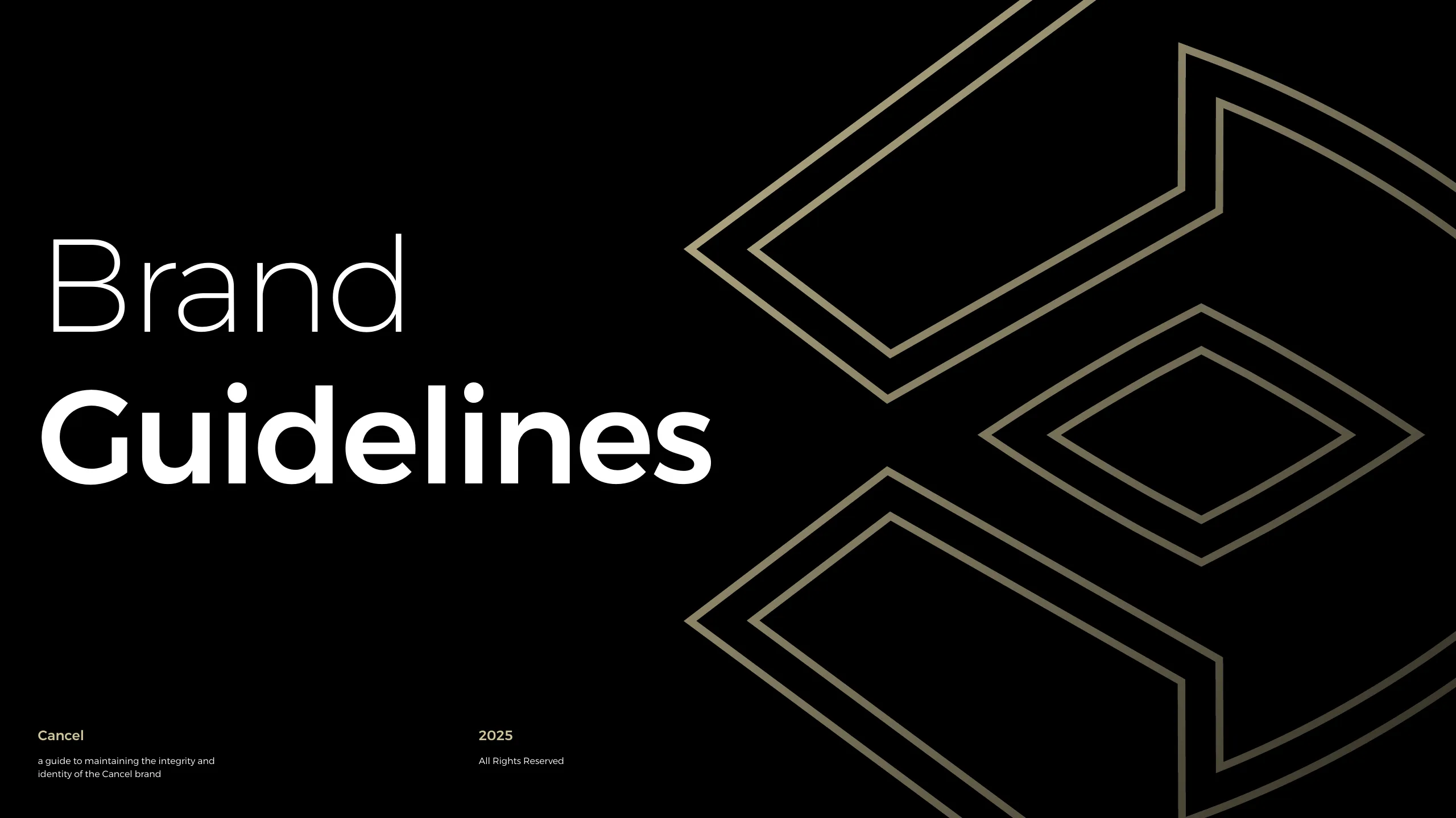 Cancel Brand Guidelines — slide 1